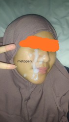 Jilbab ungu ditabok kontol