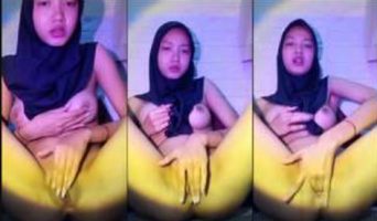 Miss Panya ABG Jilbab Biru Colmek Sampe Desah Kenceng